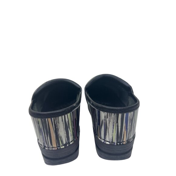 Dansko Women's Metallic Striped Multicolor Patent Clogs Size 36  U.S.- 5.5 / 6 - Picture 4 of 9